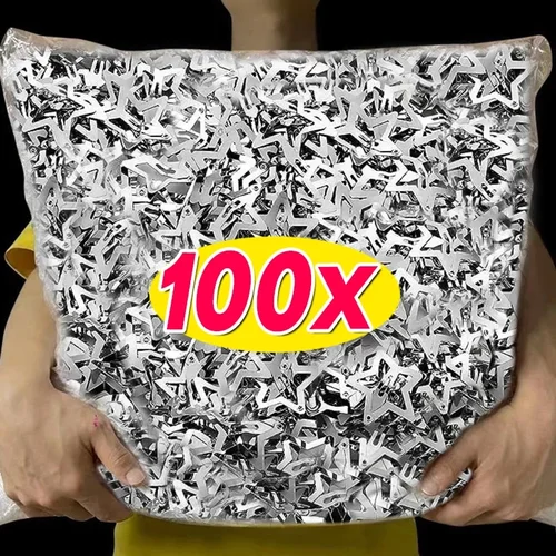 Imagen 2 del producto Y2K-Pinzas para el cabello BB con estrella plateada para mujer, horquillas con forma de estrella a presión de Metal, pasadores laterales, accesorios para el cabello