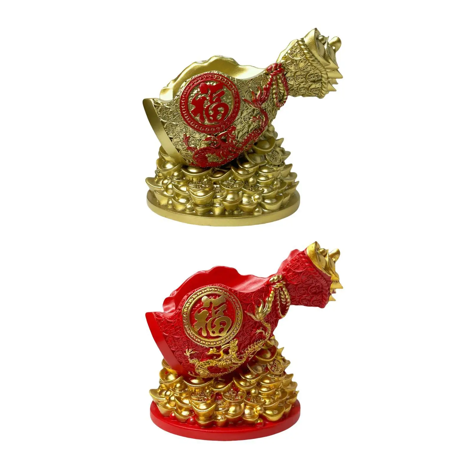Chinese Wines Bottle Holder Resin Statue Centerpiece Table Decoration Purse Bag Ornament Blessing Bag Decor for Desk Festival