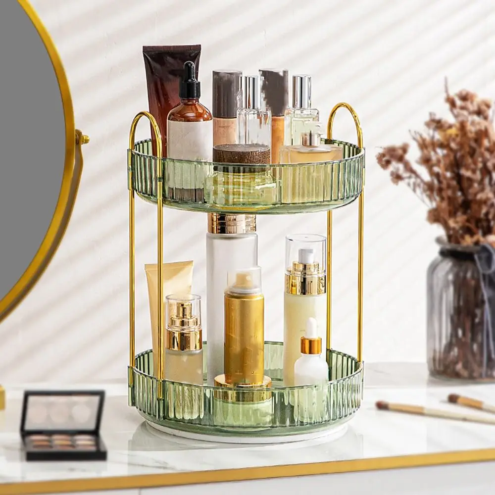 

Multicolor Rotating Storage Box Makeup Acrylic Cosmetic Organizer Accessories No Punching Required Jewellery Storage Rack