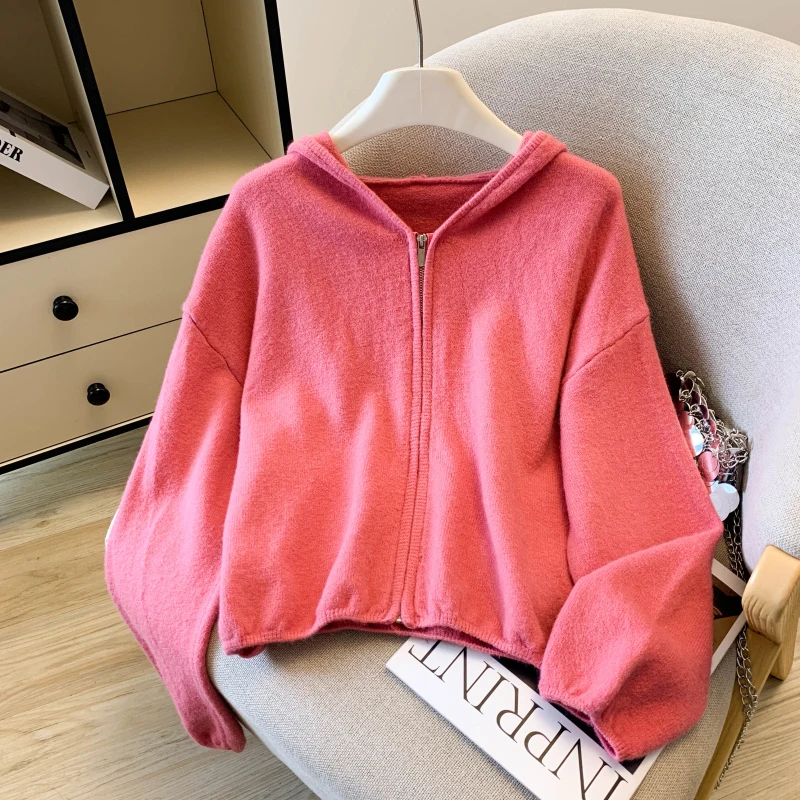 

Avocado een Knitted Sweater Women's Thiened Lazy Sle Autumn Winter Outerwear Casual Loose Fit Polyester Fiber