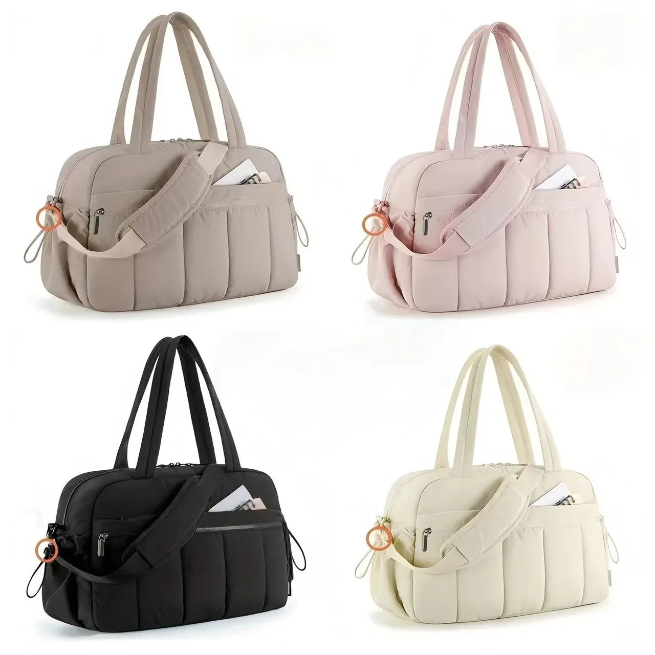 Women Lightweight Large Capacity Duffle Bag Portable Luggage Storage Pack For Short Travel Yoga Gym Fitness Outdoor Sports Use