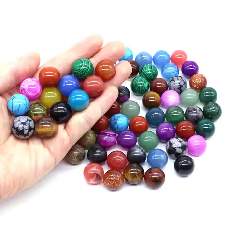 16mm Natural Black Obsidian Sphere Healing Crystal Globe Ball Reiki Stone Feng Shui Sphere Energy Mineral Collectible Home Decor