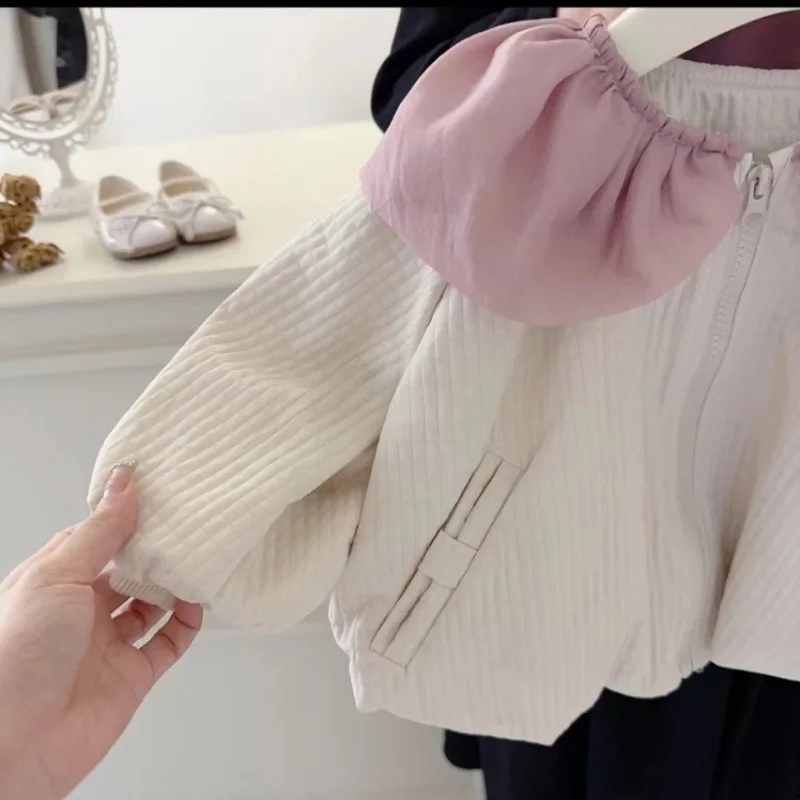 Spring girl cloud collar coat 2025 new doll collar cute blouse Spring and autumn female treasure loose casual blouse