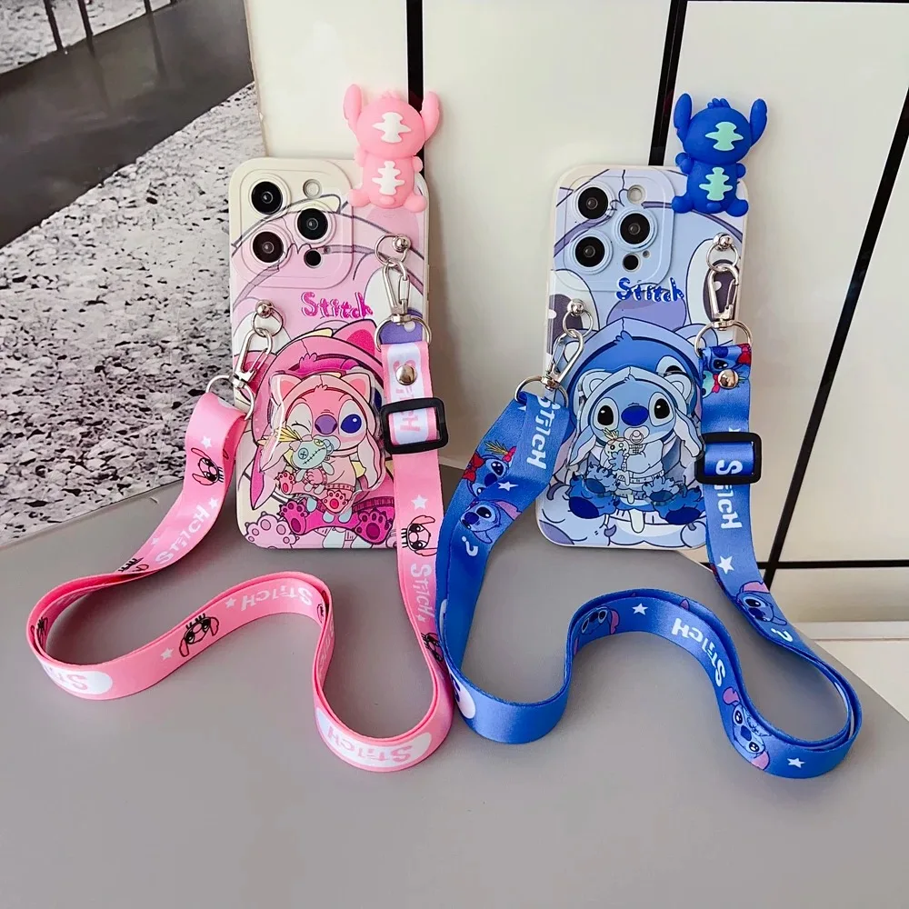 For Samsung Galaxy A17 A07 A16 A06 A26 A56 A04E A05 A05s A15 A25 A35 A55 Pacifier Stitch Case With Holder Rope