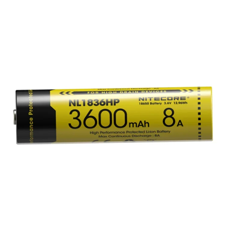 NITECORE NL1836HP Rechargeable 18650 Battery 3600mAh 3.6V (12.96Wh) For Nitecore Flashlight Headlamp