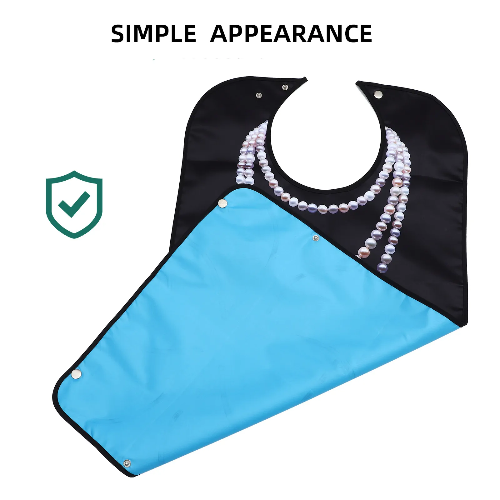 1Pcs Eating Bib Adult Polyester Waterproof Meal Apron Saliva Towel Elder Clothing Protector Feeding Bib Large Pocket Dining