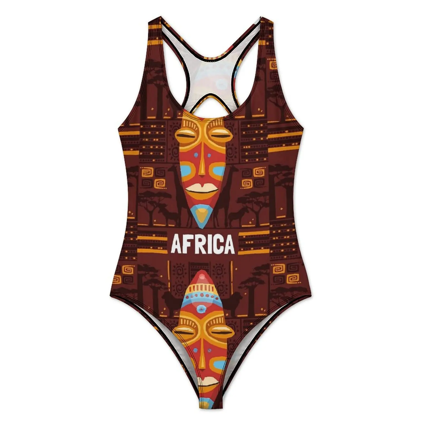 Dashiki Swimsuit Vintage African Print One Piece Swimwear Push Up Fantasy Monokini Sexy Holiday Pool Printed Beach Wear