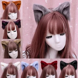 Cat Ear Hairpin Easter Cosplay Party Headwear Lolita Fluffy Cat Bunny Ear Hair Clips Hair Accessories Halloween Decoration