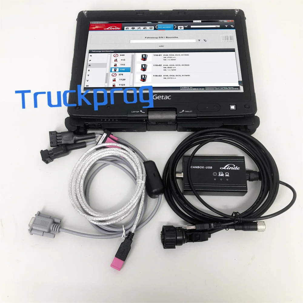 

Touchscreen V110 Laptop for Linde Canbox-USB LSG Forklift Tool for Linde Doctor Pathfinder Forklift Truck Diagnostic Tool