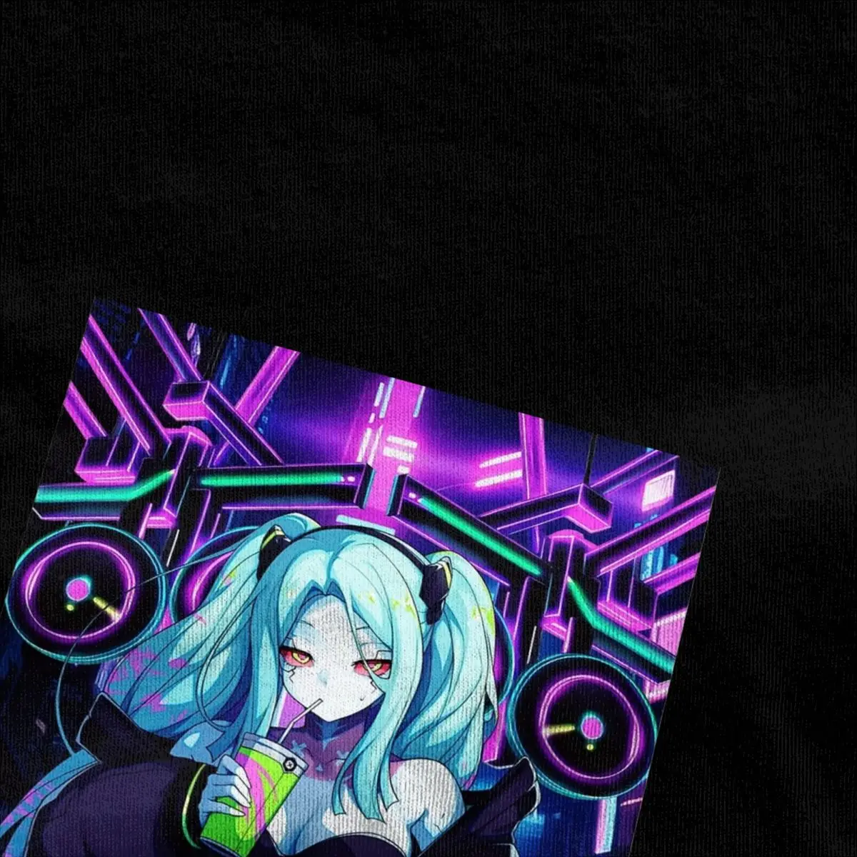 Rebecca Cyber City Edged Runners T Shirt Couple Awesome Cotton T-Shirts Summer O Neck Hip Hop Tee Shirt Loose Big Size Tops