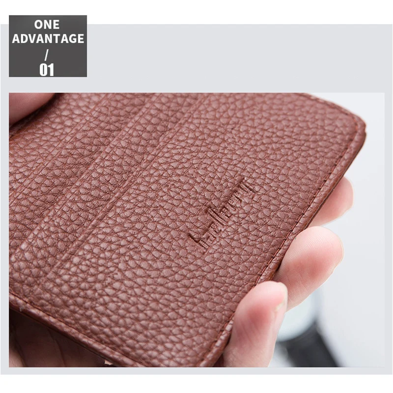 Women Slim Minimalist Wallet Ultra-Thin Wear-resistant Large Capacity Wallet for Money Business Cards