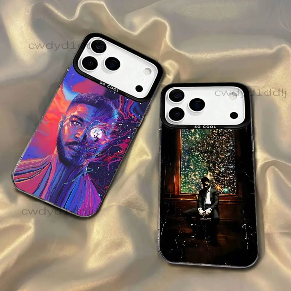 

K-Kid Cudi Free Man On The Moon Phone Case For iPhone 17,16,15,14,13,12,11,X,8,7,Pro,Max,Plus,SE4,Air,Mini IMD Gray Hard Matte