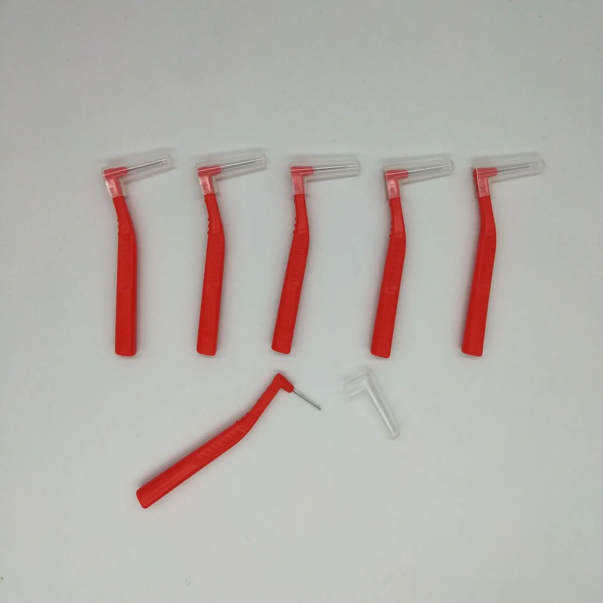 5 قطعة/المجموعة/مجموعة من فرش الأسنان لتقويم الأسنان للبالغين على شكل حرف L وفرشاة الأسنان المعتمدة #6