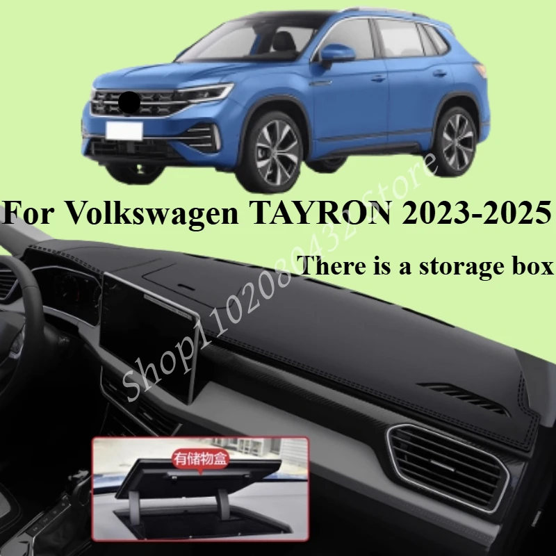 LHD Dashmat غطاء لوحة القيادة وسادة داش حصيرة المضادة للانزلاق السجاد اكسسوارات لفولكس واجن تايرون 2023-2025