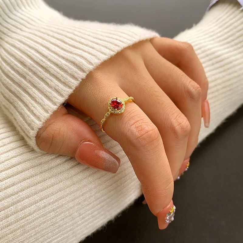 خاتم خطوبة نسائي جديد بسيط ومتعدد الاستخدامات من الفضة الإسترليني s925 مناسب للارتداء اليومي #2