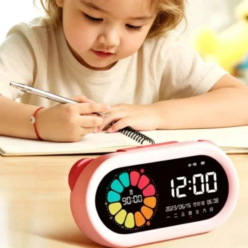 M&G Timer Multifunctional Intelligent Automatic Alarm Clock HD Large Screen  Rechargeable Display Desk Clock for Students Room