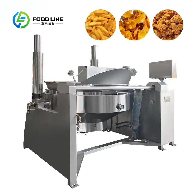 Customized Automatic Commercial Electric Induction Deep Fryer for Chicken Chops French Fries Gas Powered Fried Frying Machine