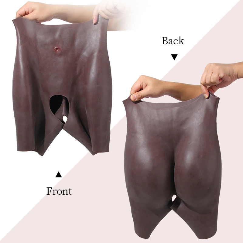 ONEFENG Silicone Butt Hip Enhancement Women Open Crotch Pants Artificial Hip Shaper Padded Cosplay African Woman Plus Size Wear