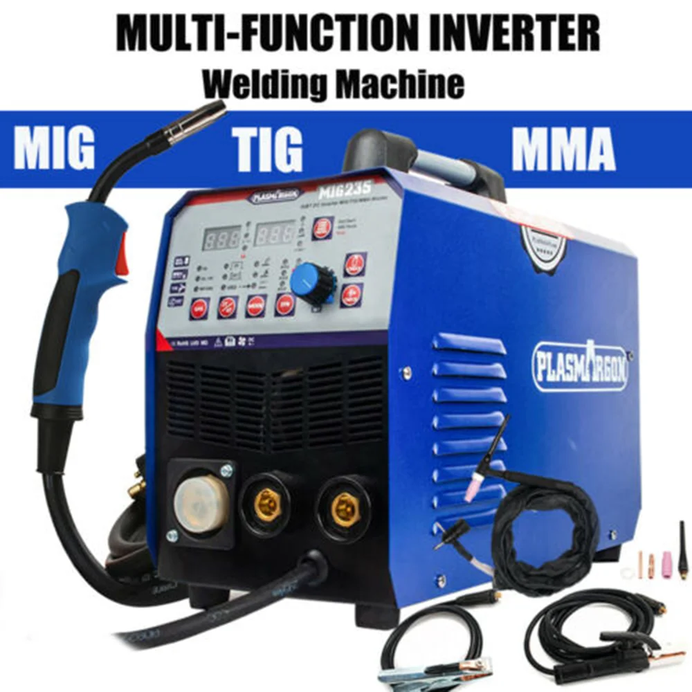 Semi-automatic welding machine 3 In 1 MIG/MAG TIG MMA IGBT Inverter MIG welder Gas Gasless No Gas Fit 0.6mm 0.8mm Flux Core