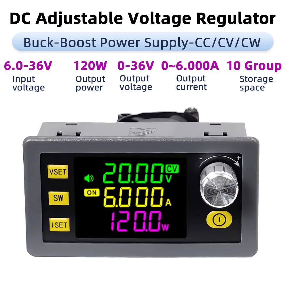 

SK120 Numerical Control Lift Voltage DC Adjustable Voltage Regulator CV Power Supply Constant Current Solar Charging Module