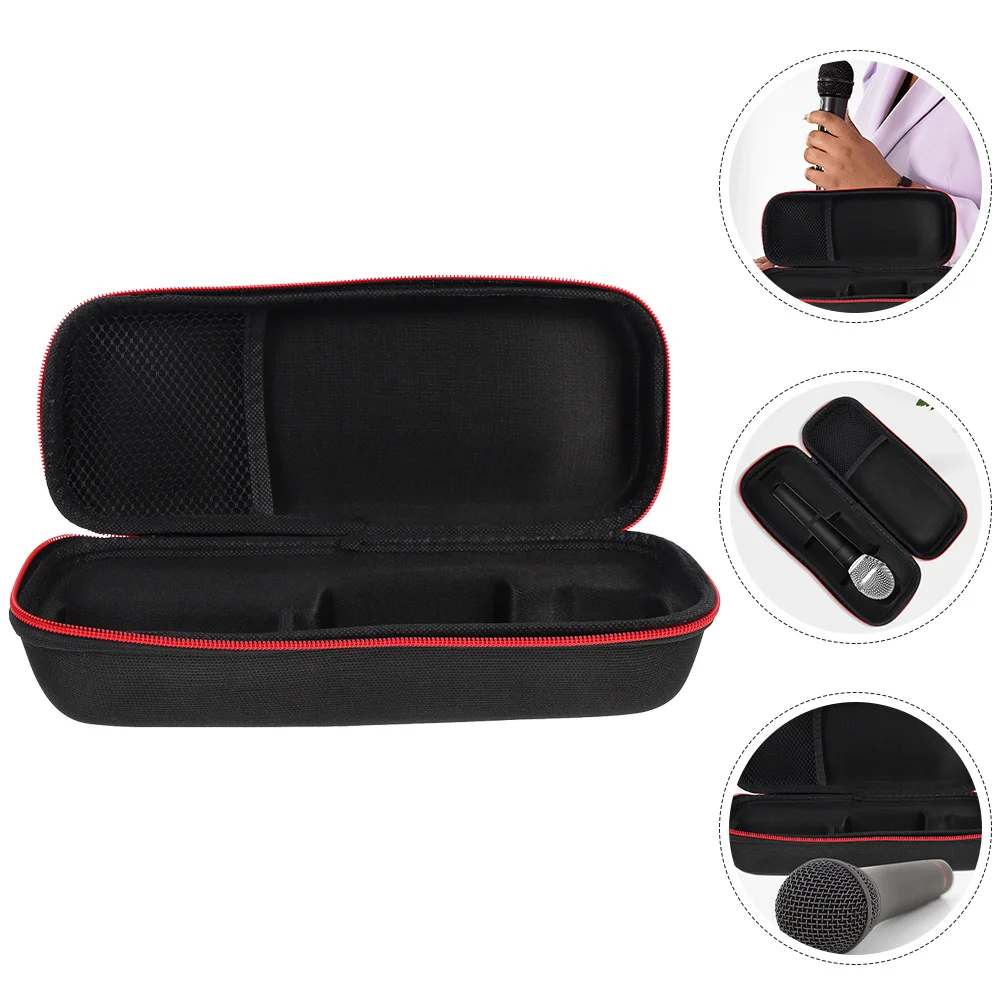 

2 pcs Microphone Case Eva Zipper Portable Microphone Carrying Case Mic Storage Bag For Wireless Mic Travel Accessory