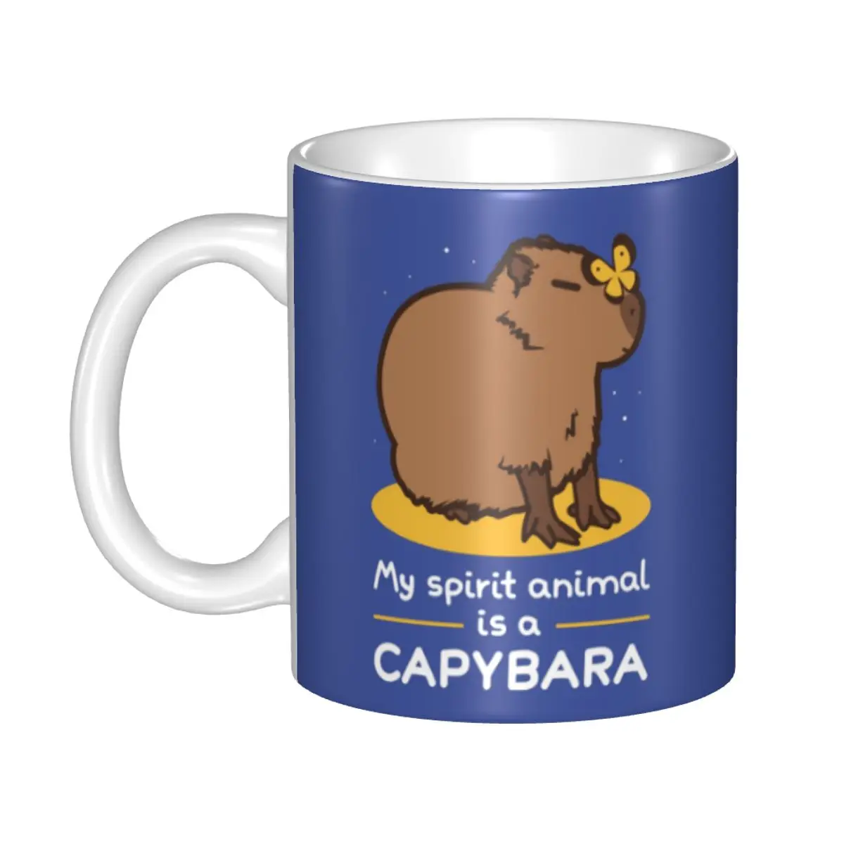 

Custom My Spirit Animal Is A Capybara Coffee Mug DIY Customized Animal Pet Ceramic Tea Milk Mug Cup