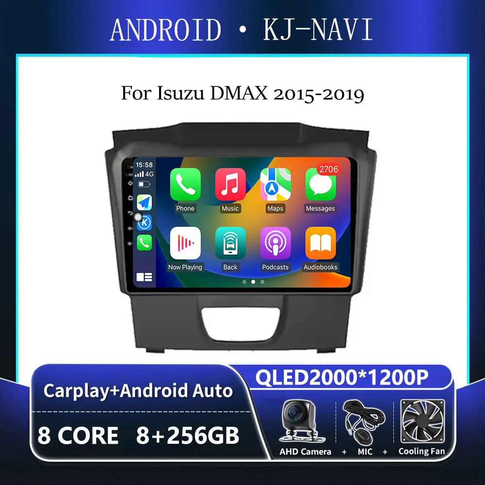 

For Isuzu DMAX 2015-2019 Android 14 GPS Navigation Multimedia Video Car Audio DSP Stereo NO DVD NO 2Din Bluetooth