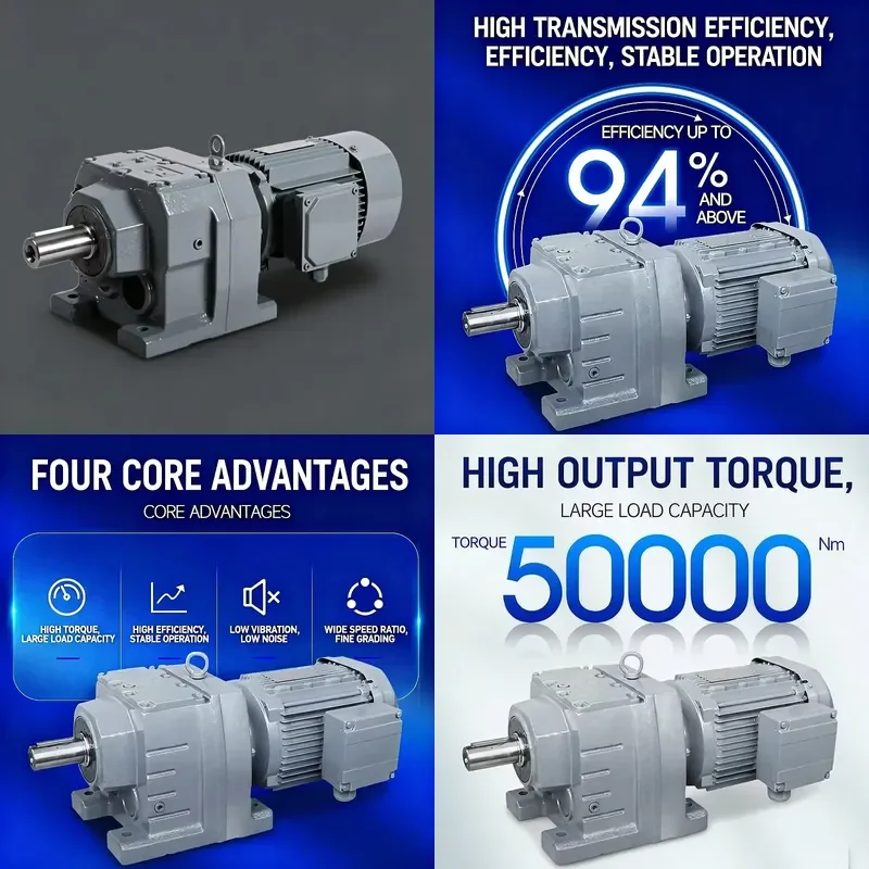 R F K S Four Series Hardened Helical Gear Reducer Gearbox With Horizontal Mounting Customized Model 57-97