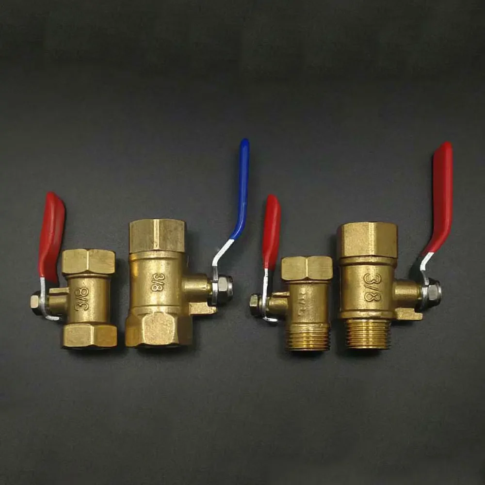 3/8 "BSPP fêmea masculino latão mini válvula de esfera de desligamento água gás combustível óleo