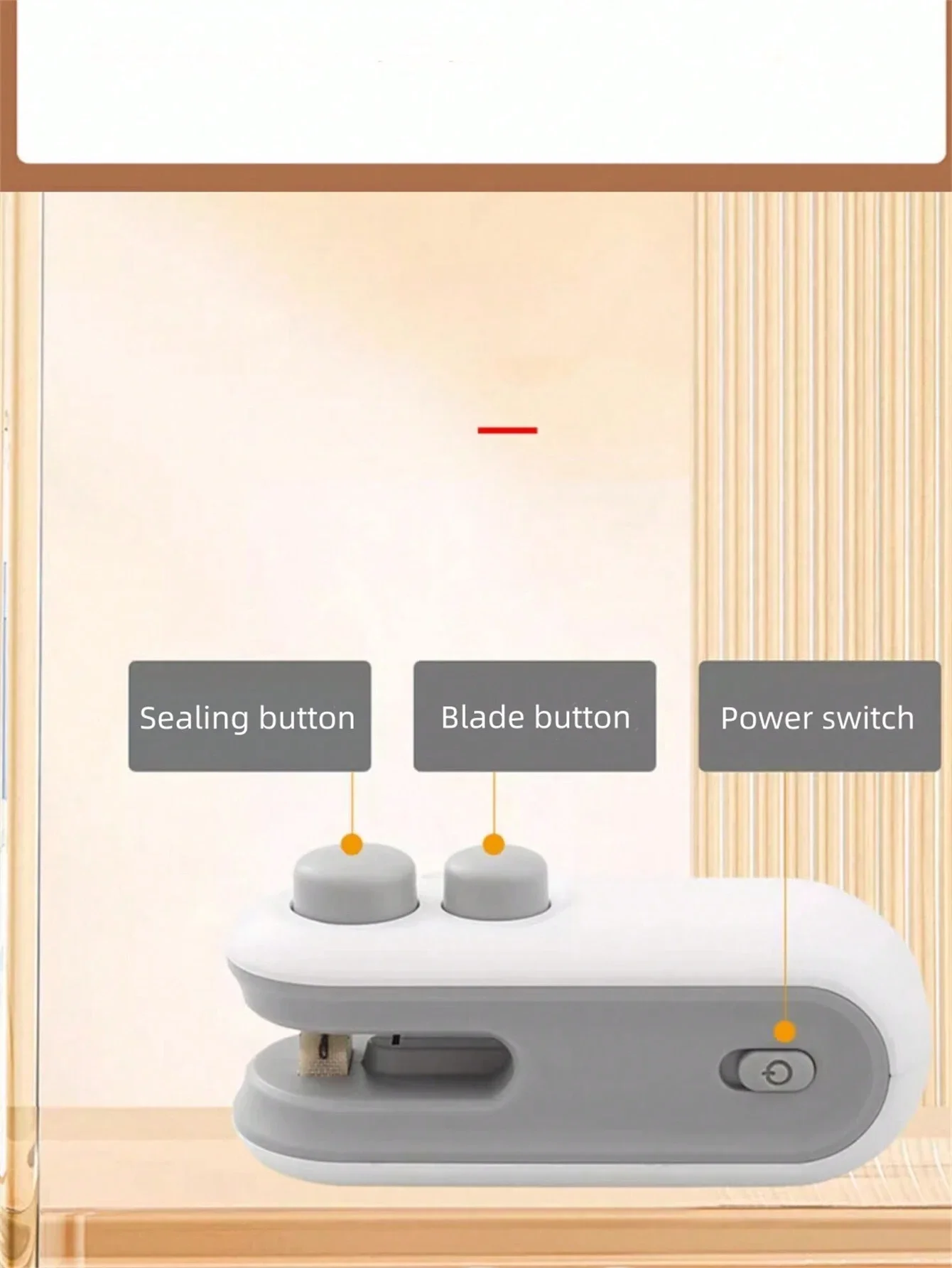 1pc Mini Portable Household  Heat Sealer For Plastic Snack Bags, Handheld Automatic Sealing Machine