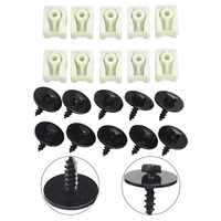 10+10pcs/Set Cars Clips For BMW Front Fender Liner C-Clip+Hex Bolt Securing Clips 07147311312 07149213164