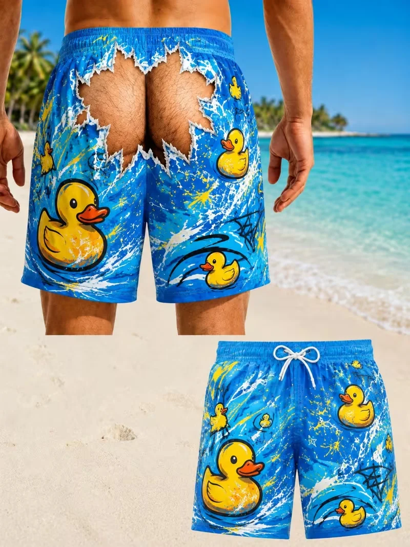 Summer Clothing Resort - Mens Funny Shark 3D Print Beach