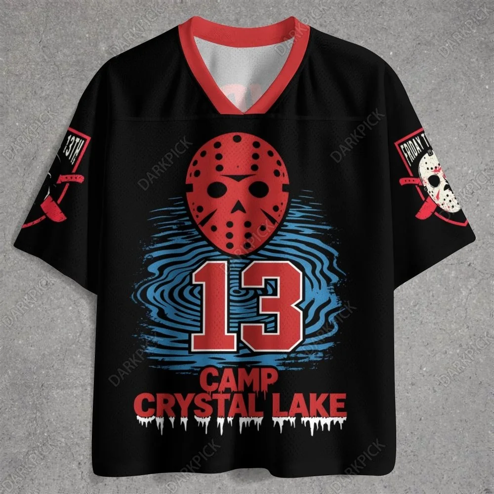 

Halloween Adult Sportswear, Friday The 13th Movie Themed Jersey, Popular Mesh Jersey, Quick Drying, 3D Printing, Horror