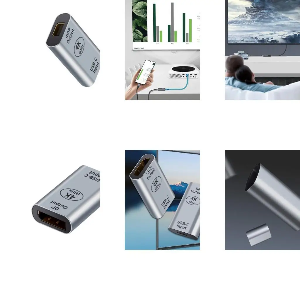 

Преобразование 652F типа C на адаптер типа C в DisplayPort поддерживает 8K при 30 Гц или 4K при 120 Гц для игр и нескольких экранных устройств.