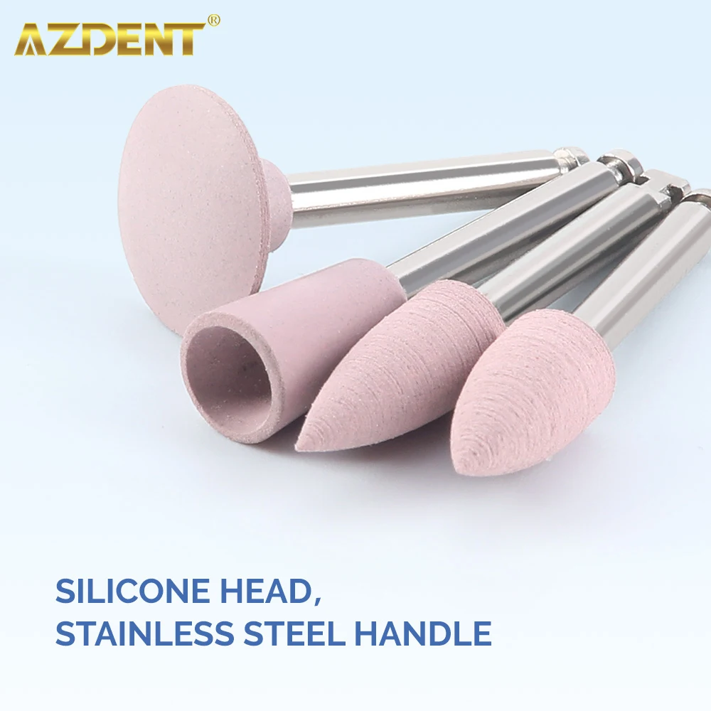 AZDENT Dental Silicone Polisher 12pcs/pack for Contra Angle Handpiece Porcelain Polishing Composite Dentist Tools Dentistry Lab