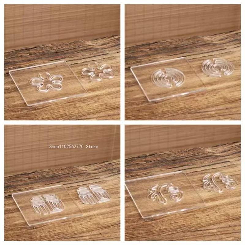 Incense Coil Tray Mould Auspicious Clouds Ruyi Fu Shape Handmade Incense Making Tools Diy Modeling Incense Home Aroma Kit