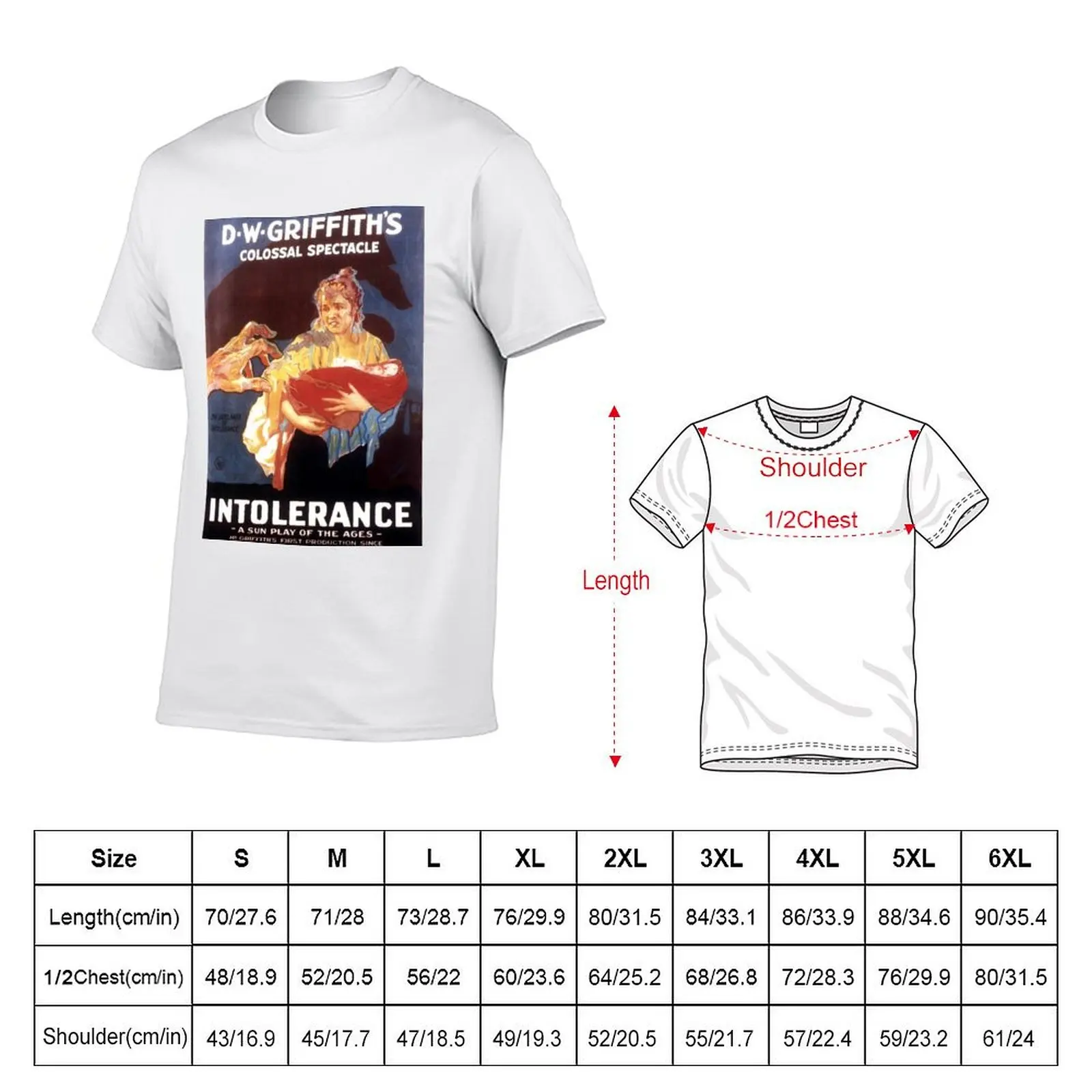 Intolerance - DW Griffith - vintage movie poster T-Shirt Basic Comfort Fit T-Shirt for Men