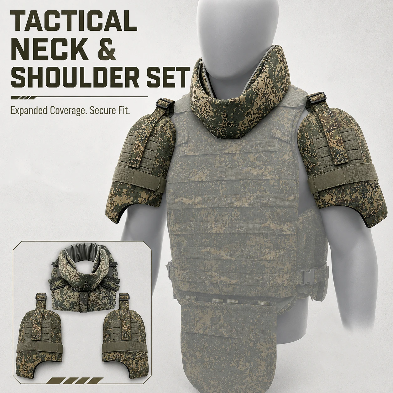 tactical-neck-and-shoulder-protection-kit-emr-camo-detachable-neck-guard-arm-armor-for-jpc-cpc-avs-plate-carrier-vest