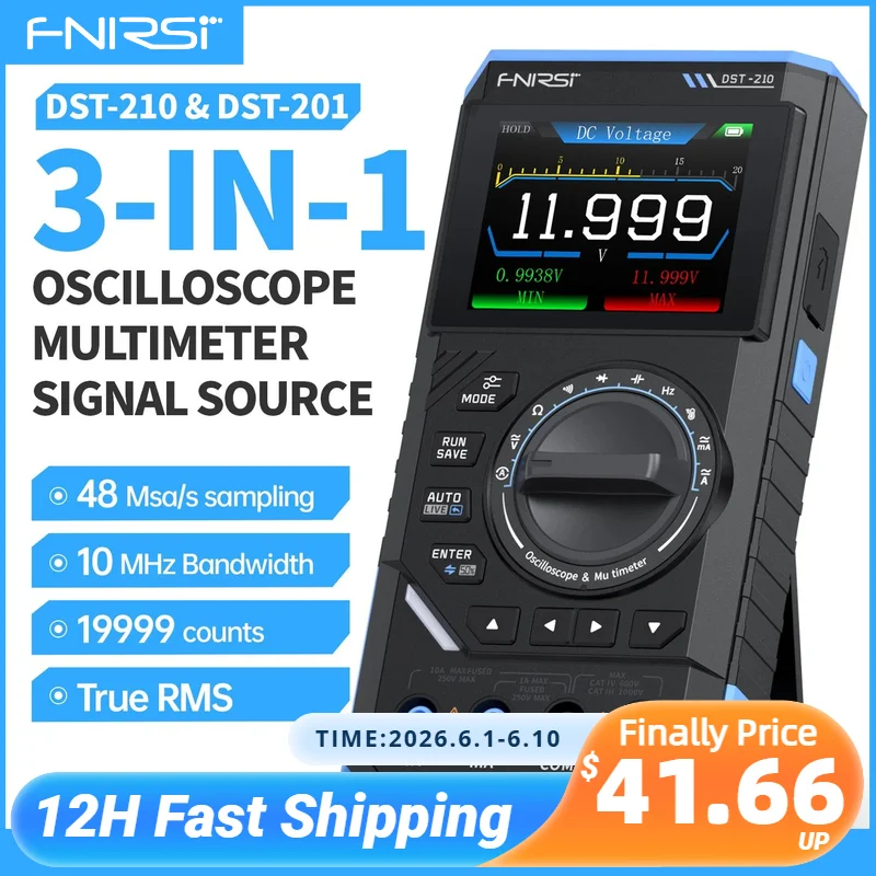 FNIRSI DST-210とDST-201 3IN1デジタルマルチメータオシロスコープ信号