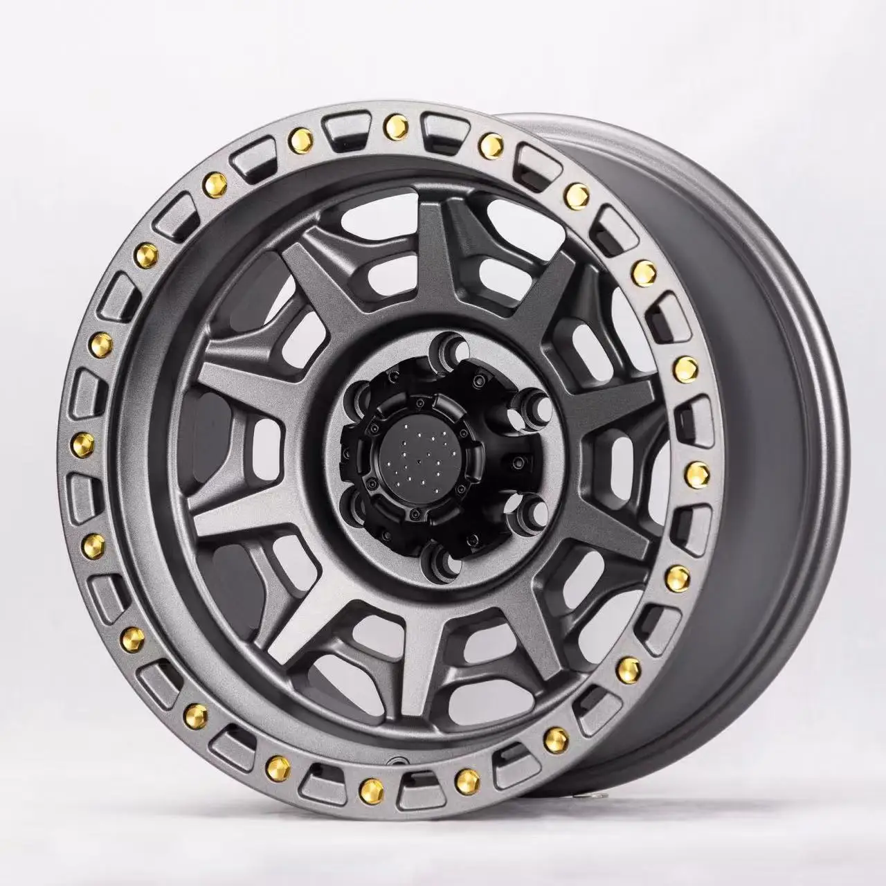 

OEM 17-20 Inch 9J Gray Forged Racing Wheel 6x139.7 ET-12 Deep Concave Custom Beadlock New Offroad Alloy Wheel for Cars