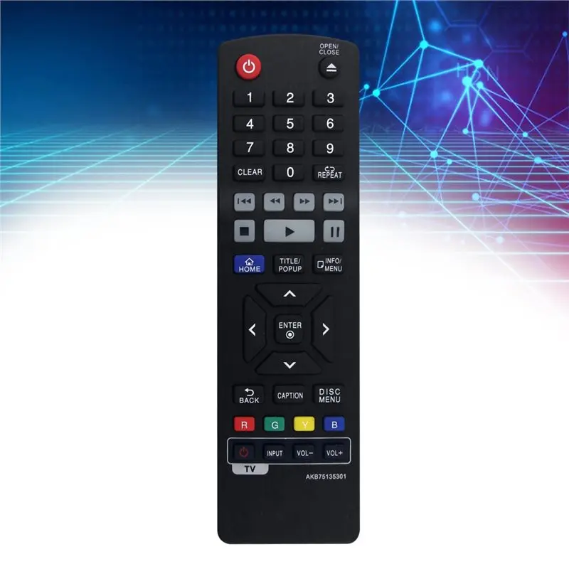 A31T AKB75135301 Remote Control Replacement for Bluray Disc Player BPM33 BPM55 BP440 BP530, Durable ABS Black
