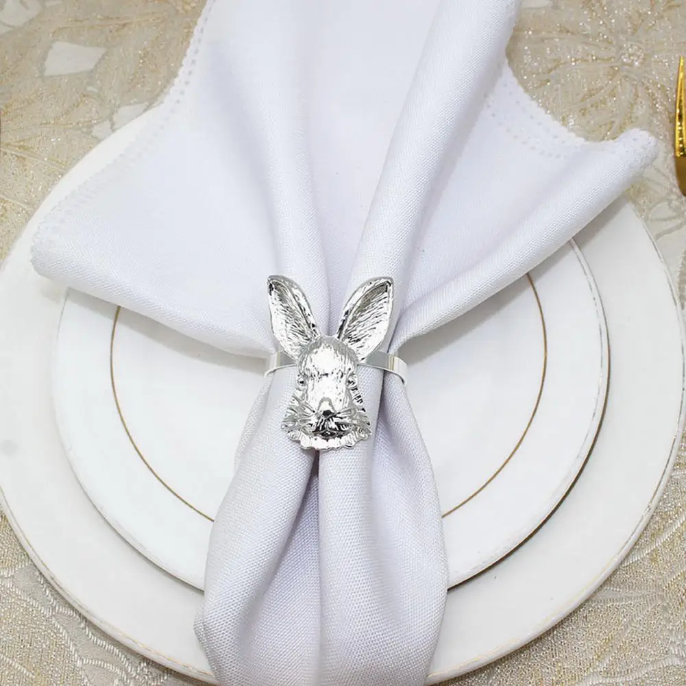 Napkin Buckle Attractive Multipurpose Napkin Holder Wedding Banquet Bunny Ears Napkin Buckles Gifts Home Supplies