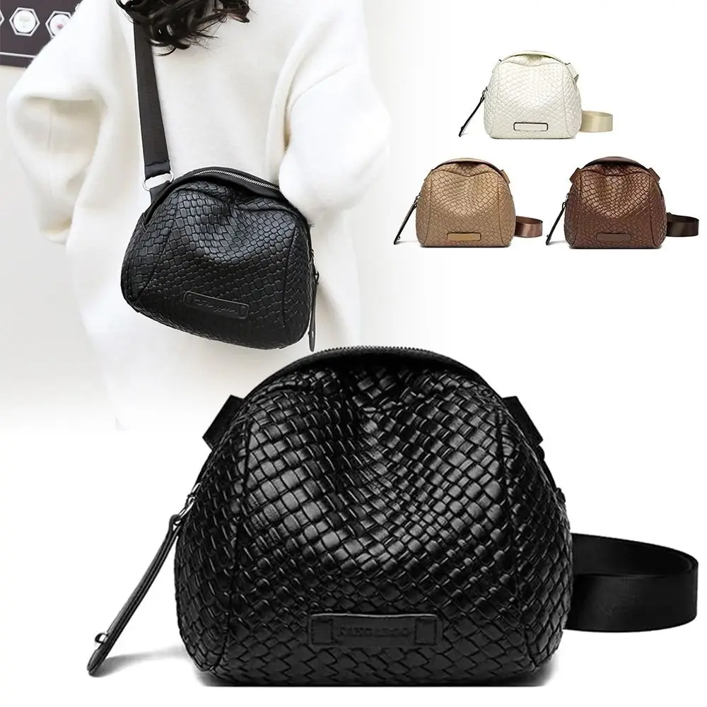 Luxury Brand Shell Bag Women Crossbody Bag Woven pattern Shoulder Bags Leather Chest Bag Fashion Phone Purses Ladies Waist Bags