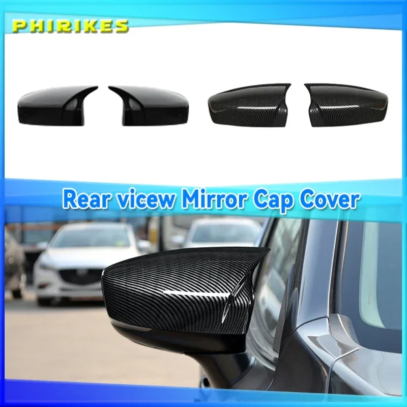 

ABS Carbon fibre For Mazda 3 Axela 2014 2015 2016 2017 2018 Accessories Car rearview mirror cover frame Cover Trim Car Styling