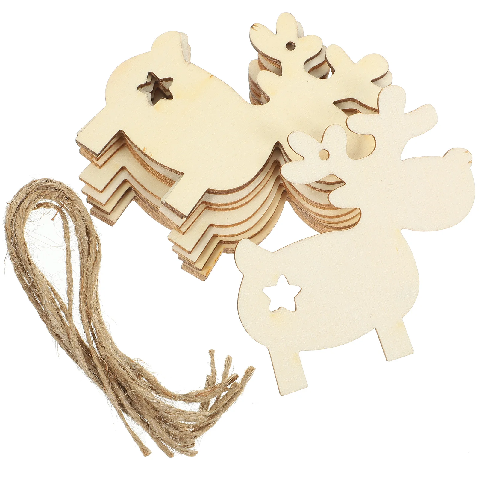 30 قطعة من المعلقات الخشبية لعيد الميلاد يمكنك صنعها بنفسك علامات غير مطلية مع حبل للتعليق على شجرة جدار الشرفة زينة عيد الميلاد وحرف العطلات