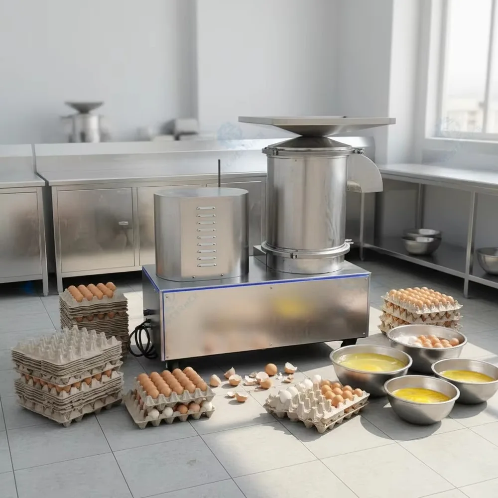 Industrial Egg Breaking Machine High Efficiency Eggshell Cracker Separator Hygienic Design for Baking Industry