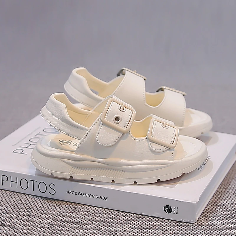 

Cool Touch Kids Flat Sandals Summer Casual Breathable Feel Campus Daily Walking Leisure Shoes