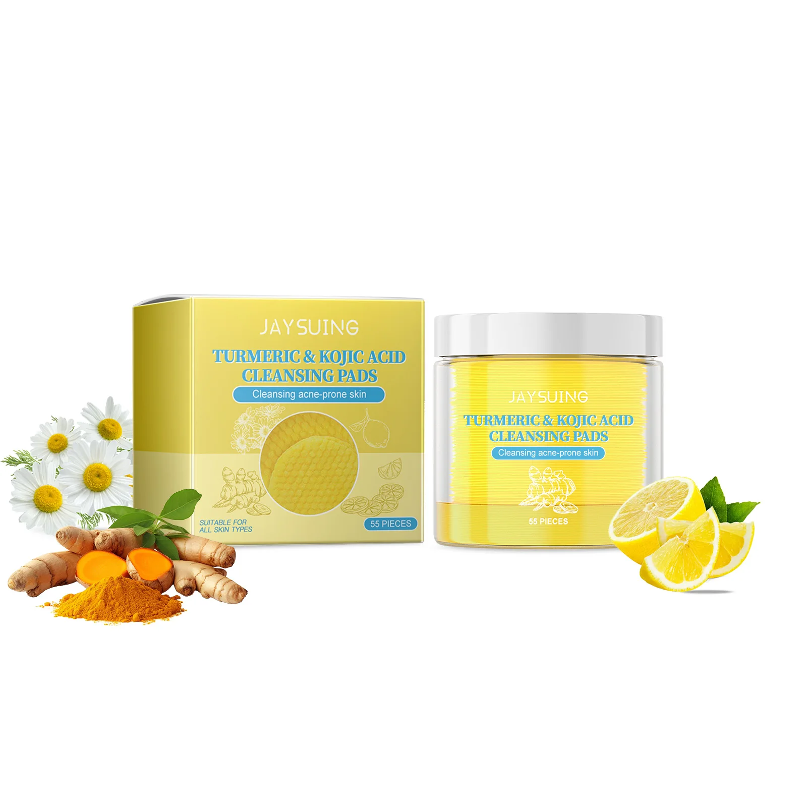 

Jaysuing Curic Acid Turmeric Cotton Tablet Gently Cleanses Skin Exfoliation With Gentle Clear And Soothing Skin