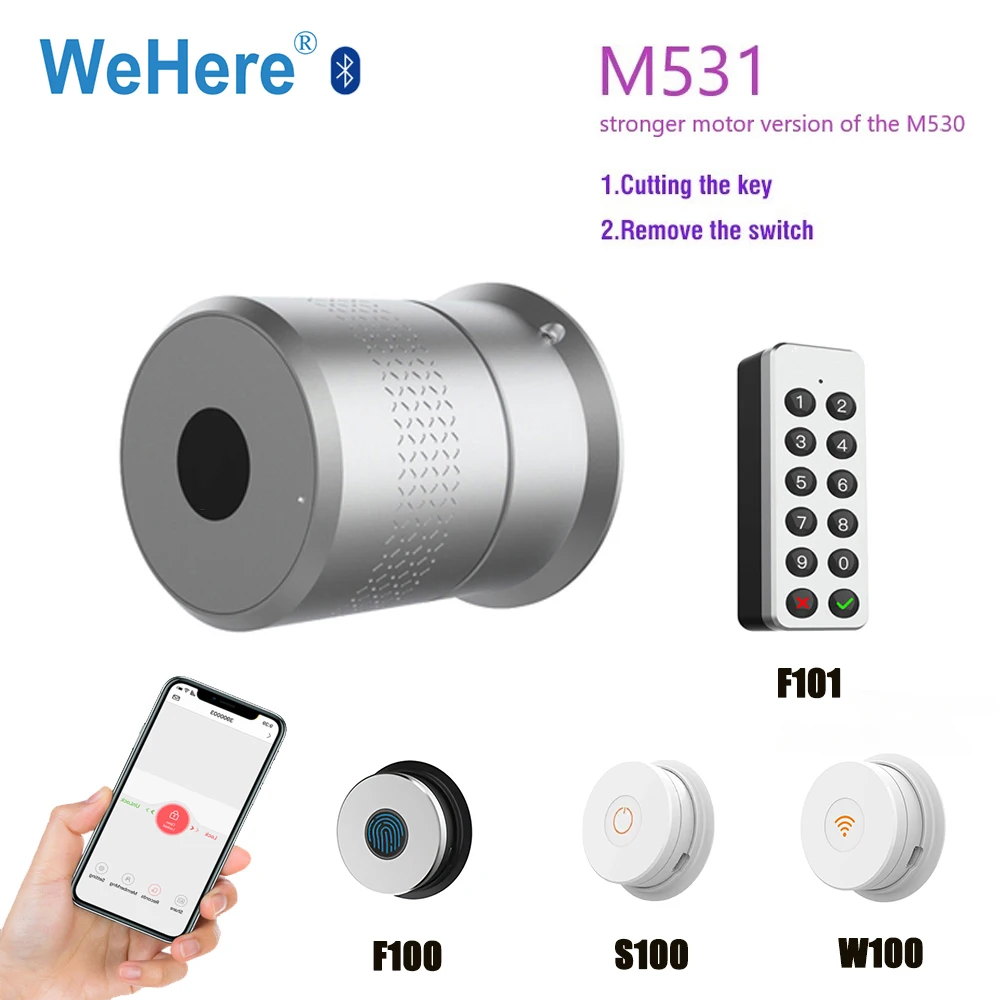 

Wehere App Smart Door Lock M531 Fingerprint Electronic Lock Remote Control Support Wifi Wireless Original Cylinder Key Switch