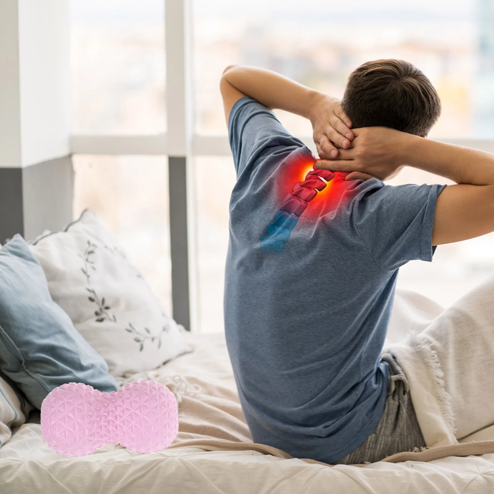 

Массажный мяч с арахисом, портативный ролик для расслабления мышц ног, спины, шеи, для облегчения боли, снятия стресса, арахисовый массажный мяч